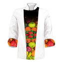 Printed Chef's Coat  - Gradient Fruits