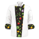 Custom Printed Chef's Coat Jacket - Vegetables Colorful - White Black 