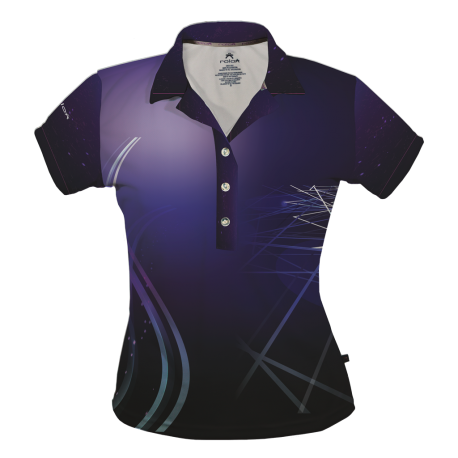 Women's Dry Fit Polo, Abstract Lines