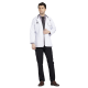 Men's Medical Coat, Long Above Knee, 3 Pockets